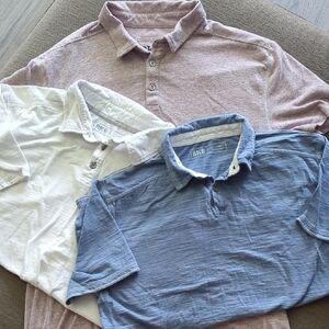 BKE Men's Casual Shirt Set - Blue, White, and Pink Size XL